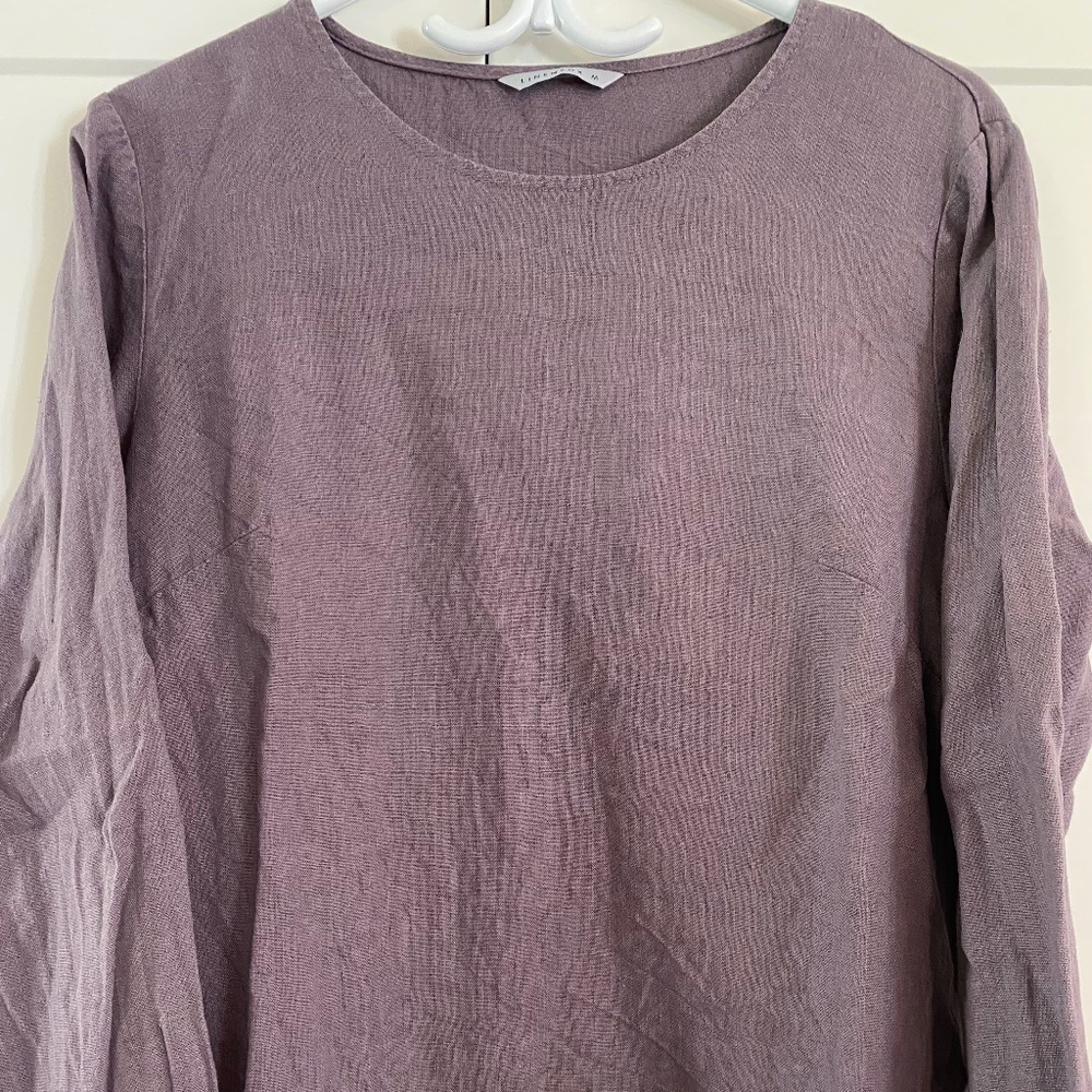 Ladies Linenfox Jana Top in Dusty Lavender - EUC